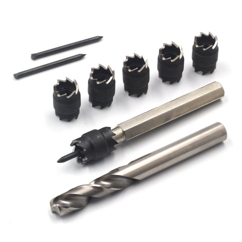 Handook Spot Weld Cutter, Sheet Metal Hole Cutter, Punch Remover Panel Separator for Power Drill Welding Auto Body Work Tool, 3/8 Inch Drill Bit Tool (9-Pack) - Image 2
